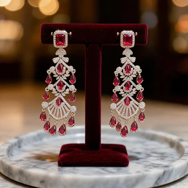 Pink_Brass_With_Gold_Plating_Earring