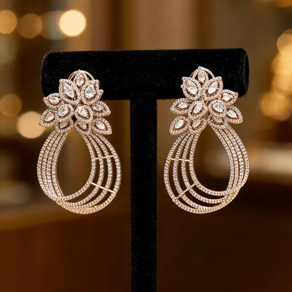 Silver_Brass_With_Gold_Plating_Earring