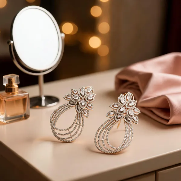 Silver_Brass_With_Gold_Plating_Earring