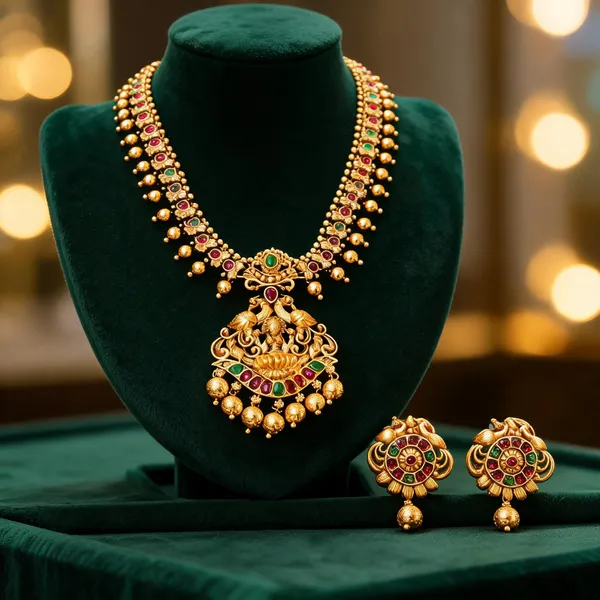 Lakshmi_Temple_Haaram_Design_Green
