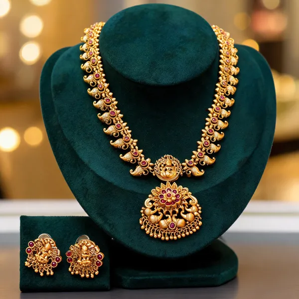 Lakshmi_Blessings_Necklace_Set_Design_Red