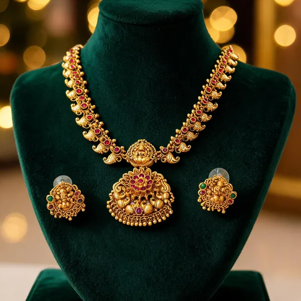 Lakshmi_Blessings_Necklace_Set_Design_Green