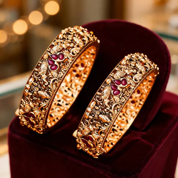 Handcrafted_Gold_Plated_Paired_Bangles_Red