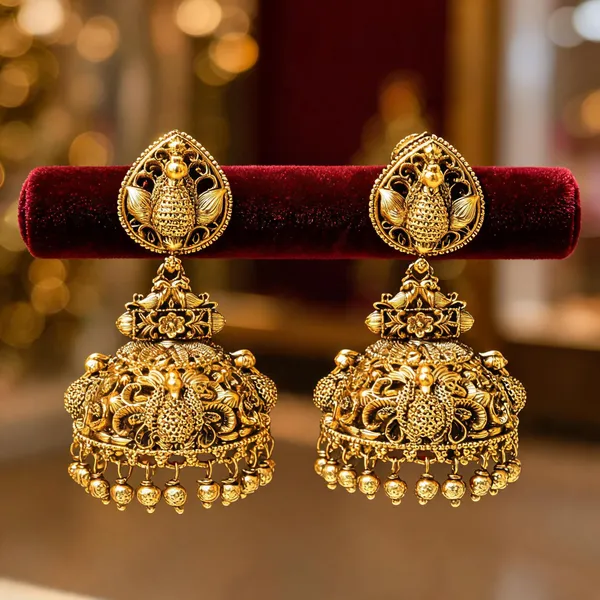 Antique_Peacock_Jhumka
