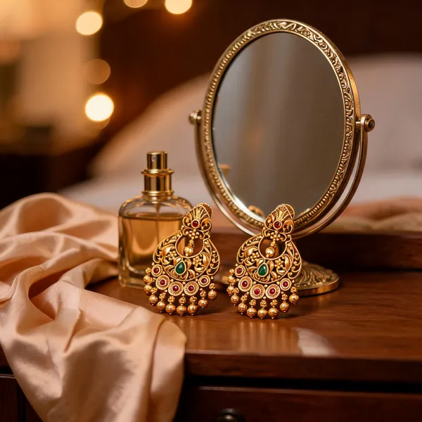 Antique_Chandbali_Green
