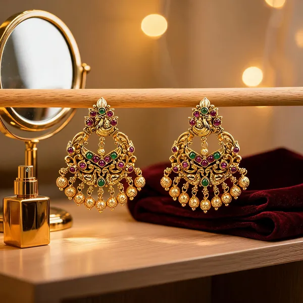 Antique_Chandbali_Green