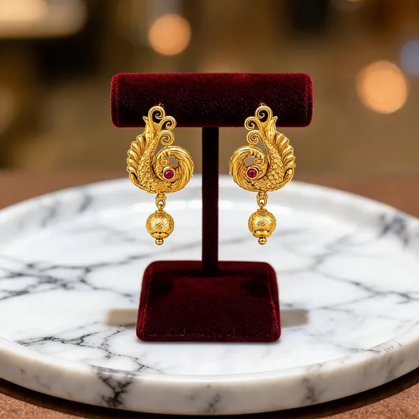 Antique_Peacock_Grace_Drop_Bali_Red
