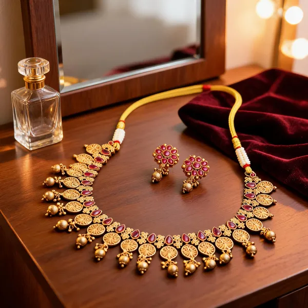 Kanchana_Crown_Necklace_Set_Red