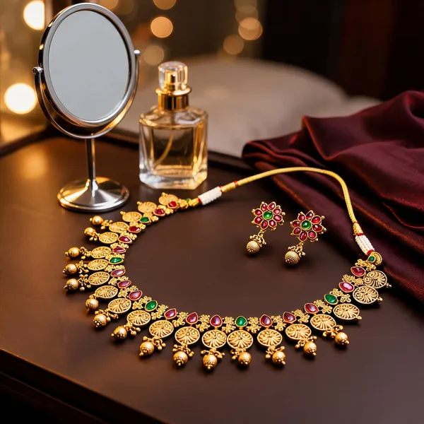 Kanchana_Crown_Necklace_Set_Green