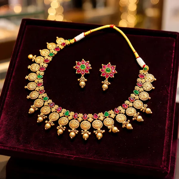 Kanchana_Crown_Necklace_Set_Green