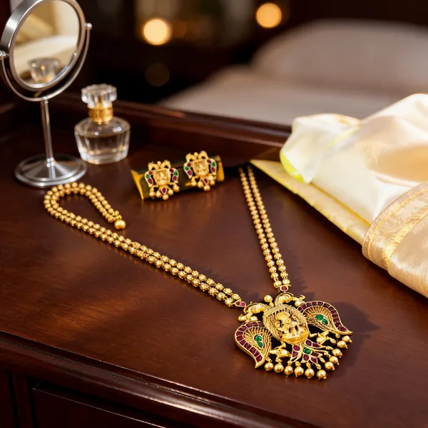 Antique_Gandaberunda_Pendant_Set_Green
