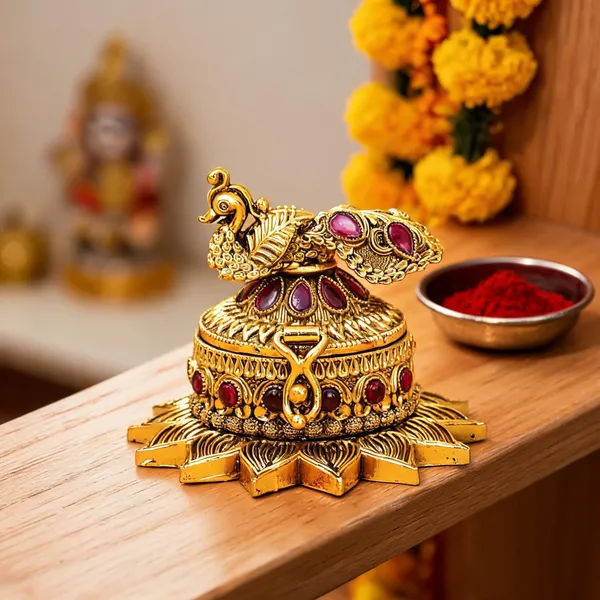 Peacock_Design_Sindoor_Box_Red