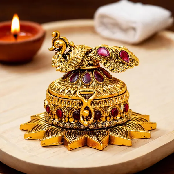 Peacock_Design_Sindoor_Box_Red