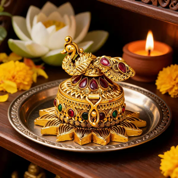 Peacock_Design_Sindoor_Box_Green