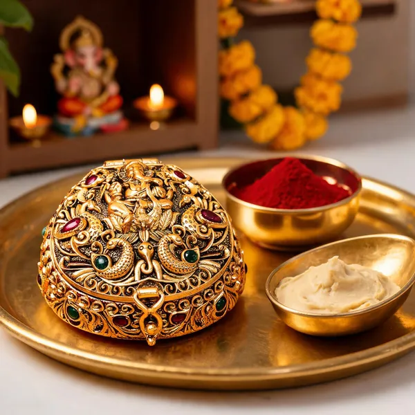 Antique_Finish_Ganesh_Sindoor_Box_Green