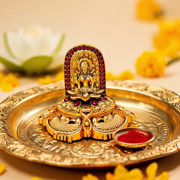 Antique_Finish_Handcrafted_Lakshmi_Sindoor_Box_Red