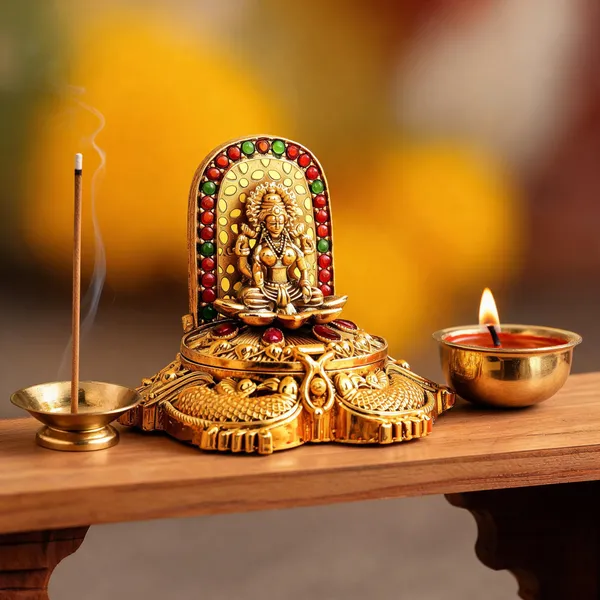 Antique_Finish_Handcrafted_Lakshmi_Sindoor_Box_Green