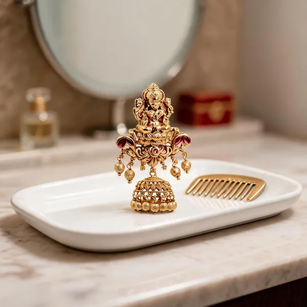 Divine_Lakshmi_Temple_Hair_Broach_Red