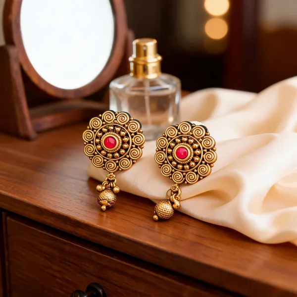 Classy_Gold_Plated_Bali_Red