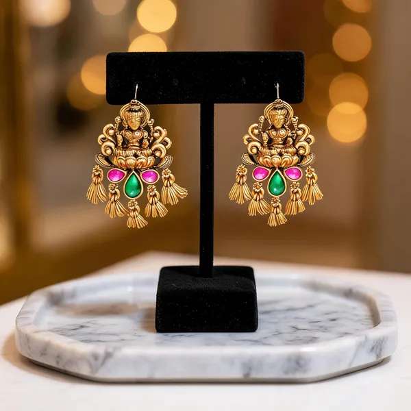 Divine_Lakshmi_Antique_Gold_Plated_Bali_Green