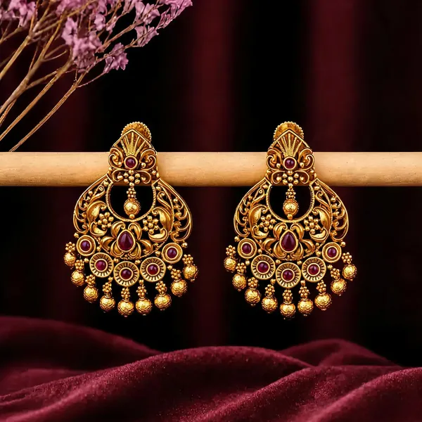 Antique_Chandbali_White