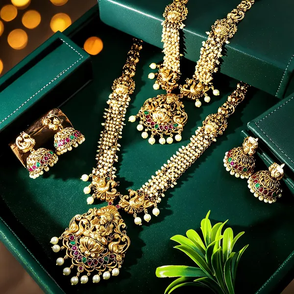 Lakshmi_Peacock_Combo_Necklace_Set_White