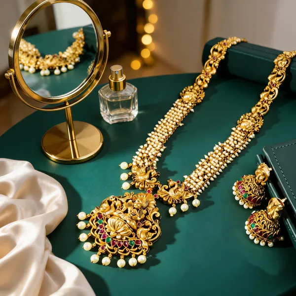 Lakshmi_Peacock_Long_Necklace_Set_White