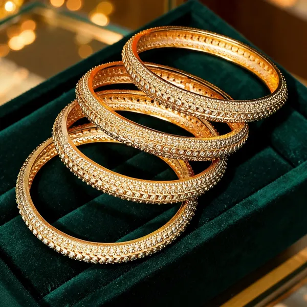 Antique_Gold_Plated_Paired_Bangle_With_Detailed_Finish_Pack_Of_4