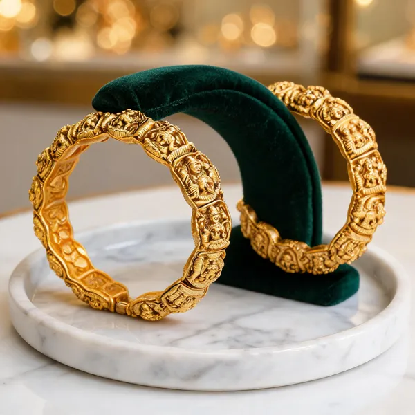 Antique_Gold_Plated_Lakshmi_Bangle_Gold