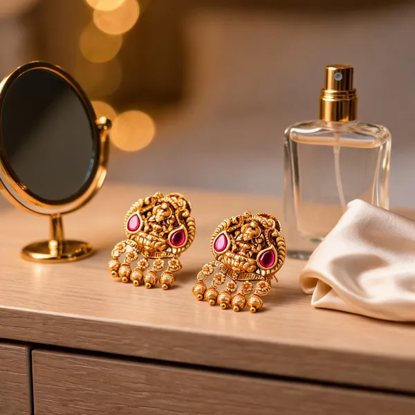 Antique_Lakshmi_Gold_Plated_Bali_Gold_Red