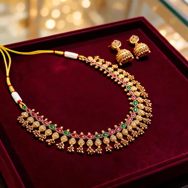 Ethnic_Elegance_Temple_Necklace_Set_Green