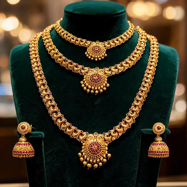 Ethnic_Gold_Plated_Temple_Jewellery_Combo_Set_Red