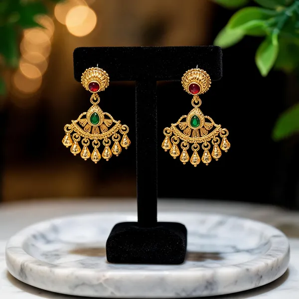 Antique_Gold_Plated_Temple_Bali_With_Pink_Stones_Green