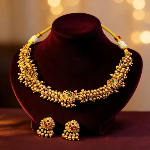 South_Indian_Temple_Necklace_Set_Pearl_Gemstone_Beauty_A_Gold_Green