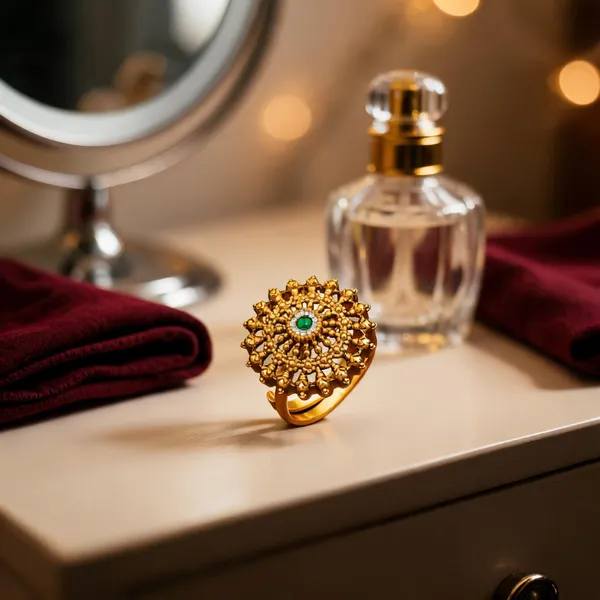 Dainty_Minimalist_Gold_Ring_South_Indian_Temple_Inspired_Design_Green