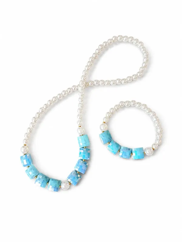 Blue_Plastic_Pearl_Beaded_Necklace_Bracelet_Set_For_Girls