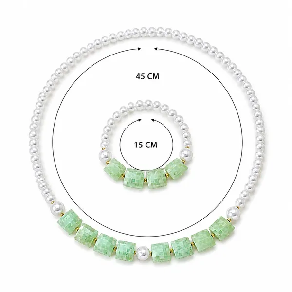 Green_Plastic_Pearl_Beaded_Necklace_Bracelet_Set_For_Girls