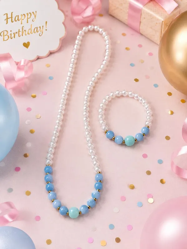 Multicolor_Acrylic_Beaded_Necklace_Bracelet_Jewellery_Set_For_Girls