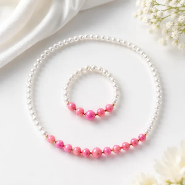 Multicolor_Acrylic_Beaded_Necklace_Bracelet_Jewellery_Set_For_Girls