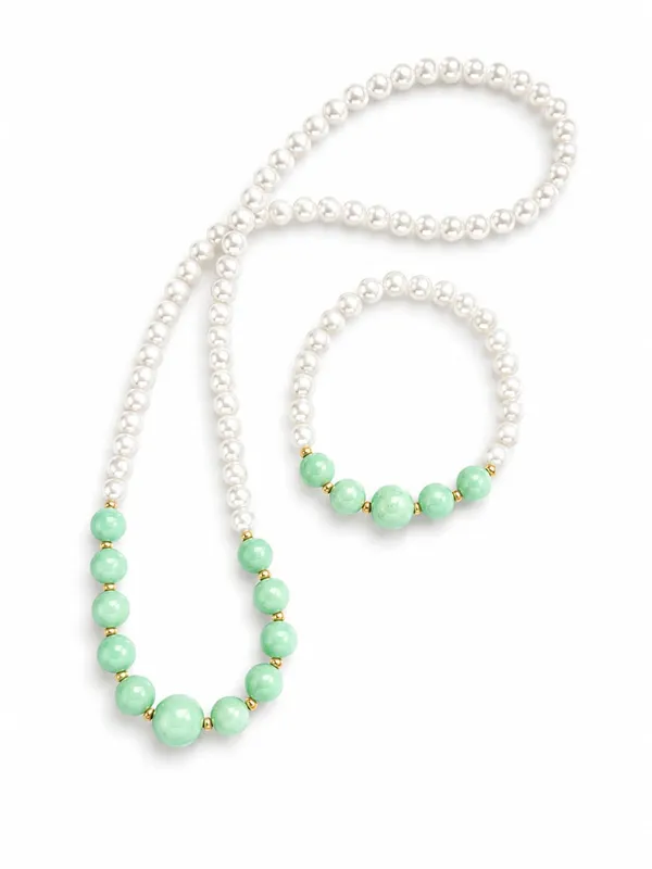 Green_Acrylic_Beaded_Necklace_Bracelet_Jewellery_Set_For_Girls