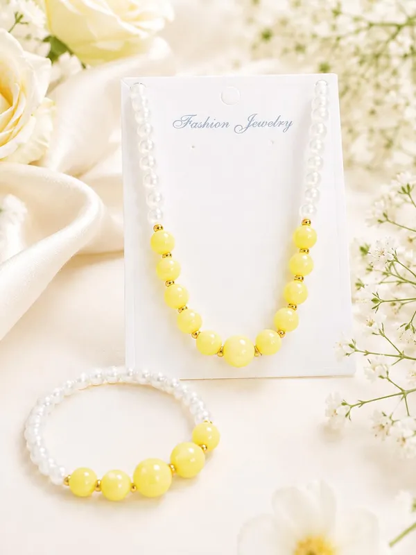 Purple_Yellow_Acrylic_Beaded_Necklace_Bracelet_Set_For_Girls