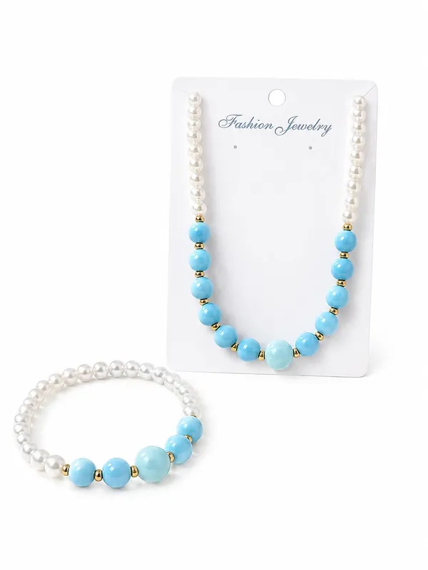 Blue_Acrylic_Beaded_Necklace_Bracelet_Jewellery_Set_For_Girls
