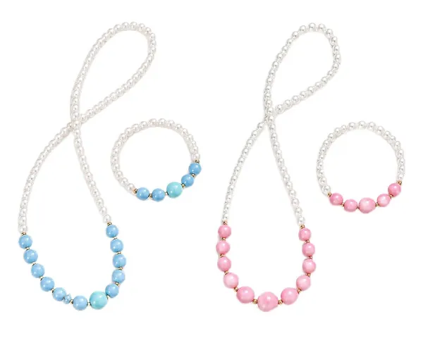 Light_Pink_Blue_Acrylic_Beaded_Necklace_Bracelet_Set_For_Girls