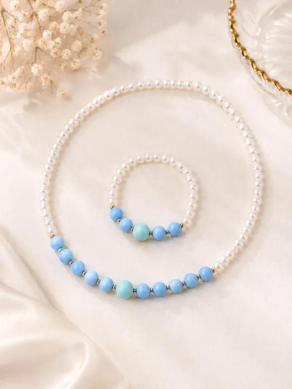 Light_Pink_Blue_Acrylic_Beaded_Necklace_Bracelet_Set_For_Girls