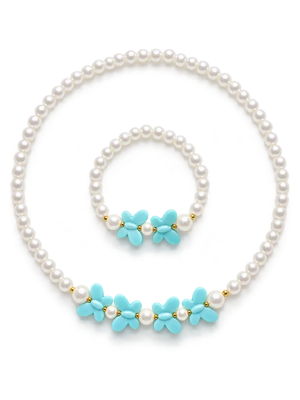 Blue_Acrylic_Butterfly_Pearl_Beaded_Necklace_Bracelet_Set_For_Girls