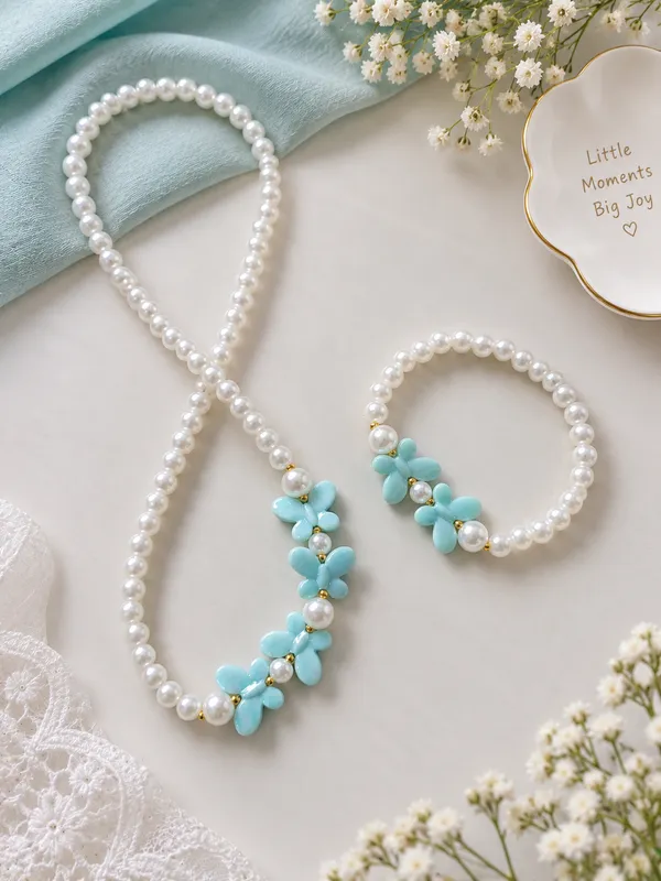 Blue_Acrylic_Butterfly_Pearl_Beaded_Necklace_Bracelet_Set_For_Girls