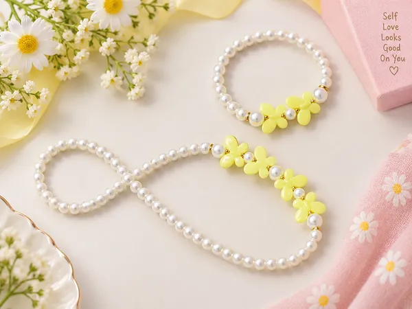Yellow_Acrylic_Butterfly_Pearl_Beaded_Necklace_Bracelet_Set_For_Girls