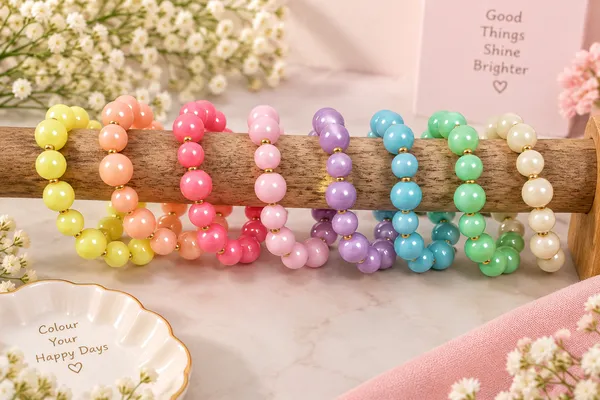 Multicolour_Acrylic_Beaded_Stretchable_Bracelet_Set_Of_8_For_Girls