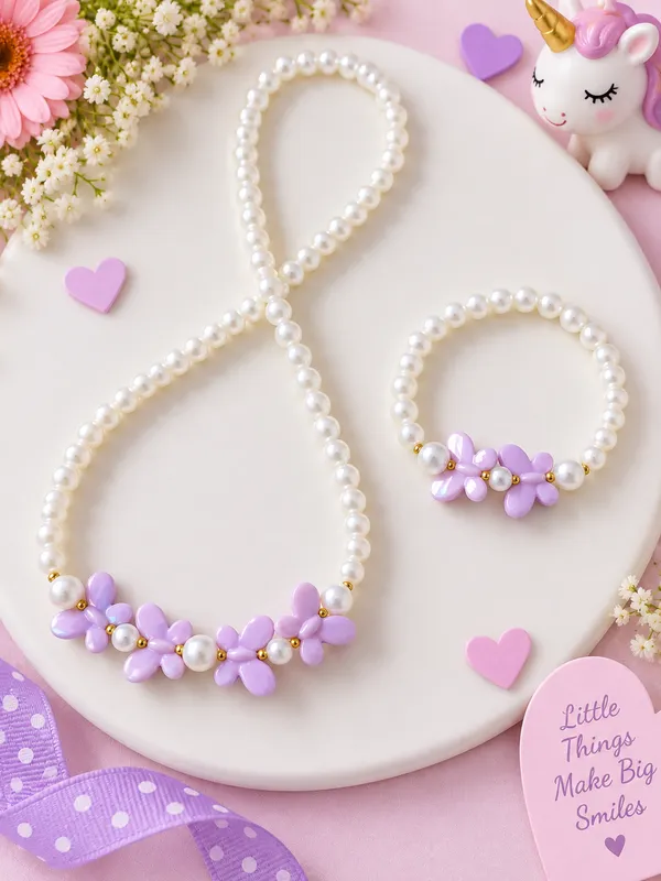 Purple_Acrylic_Butterfly_Pearl_Beaded_Necklace_Bracelet_Set_For_Girls
