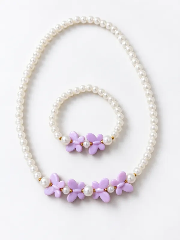 Purple_Acrylic_Butterfly_Pearl_Beaded_Necklace_Bracelet_Set_For_Girls